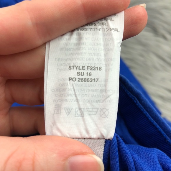 J. Crew Eyelet Floral Mini Skirt Blue Pleated - Picture 6 of 8